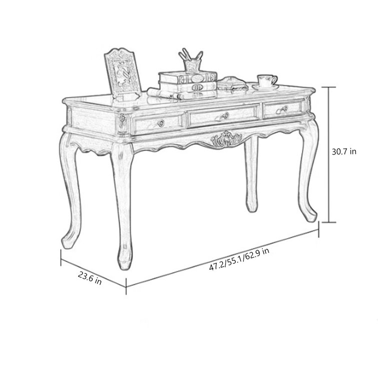 GUANMI Solid Wood Desk Wayfair Canada